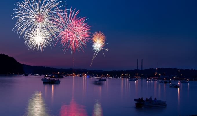 Smokin' the water, Kingston July 4th Festival, July 4th, 4th July Festival, East Tennessee fireworks, fireworks show, July 4, Roane county, soak in roane